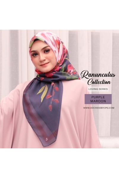 RANUNCULUS COLLECTION IN LOVING - PURPLE MEROON